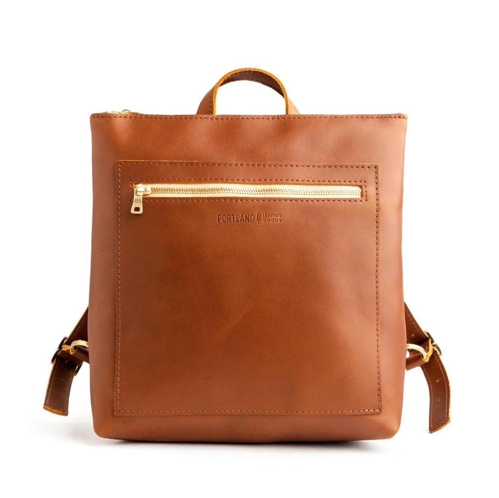 NWOT Portland Leather Goods Tote Backpack in "Honey"